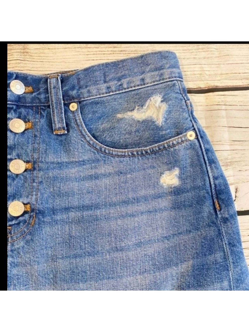 Madewell Rigid Denim A-line Jean Skirt - Picture 6 of 11
